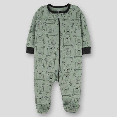 Image of Lamaze Baby Boys' Organic Cotton Bear Sleep N' Play - Forest Green