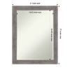Amanti Art Pinstripe Plank Grey Narrow Petite Bevel Bathroom Wall Mirror 27.5 x 21.5 in. - 4 of 4