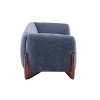 Christopher Knight Home Mia 82.75" Boucle Fabric 3 Seater Sofa Navy Blue - 4 of 4