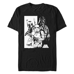 Men's Star Wars: The Empire Strikes Back Black and White Trio T-Shirt - 1 of 4