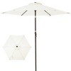 Okak 7.5 Ft Patio Umbrella,Table Umbrella for Patio,Pool&Garden,Market Umbrella Outdoor with Crank&Push Button Tilt,Base Not Included,Beige - 2 of 4