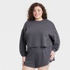 Women's Pointelle Lounge Sweatshirt - Colsie™ - 2 of 3