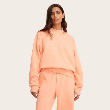 Women's Mockneck Pullover Sweatshirt - Parke x Target Peach Orange XXS/XS