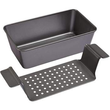Chicago Metallic Professional Healthy 2 Piece Meatloaf Pan, Gray