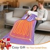 Tirrinia Heated Blanket Wearable Electric Blanket, Plush Fleece Heating Blanket, Electric Throw Blanket for 5 Heating Levels, Winter Cozy Gift - 2 of 4