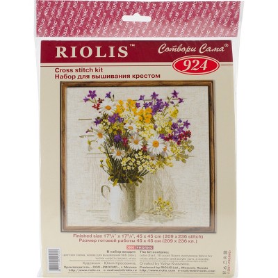 RIOLIS Counted Cross Stitch Kit 17.75"X17.75"-Wildflowers (15 Count)