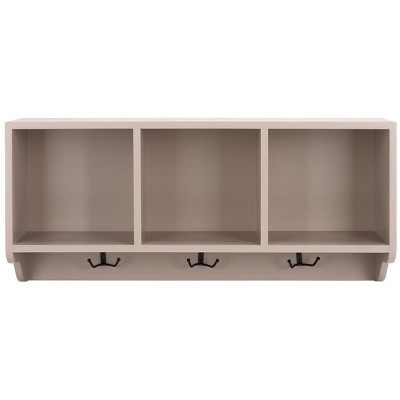 Alice Wall Shelf With Storage Compartments - Grey - Safavieh. : Target