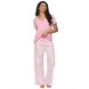 Felina - Mirielle V-Neck Pajama Set - Soft Cotton, Relaxed Fit, All-Season Comfort - 3 of 4