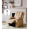Oversized Padded Swivel Rocking Recliner Chair with Heat and Massage – Comfy Faux Leather Swivel Rocker Reclining Single Sofa for Adults - 2 of 4