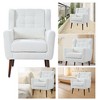 CAVINAS Upholstered Accent Chair with Pillow and Wood Legs,Modern Arm Chair,Padded Lounge Chair for Living Room - 4 of 4