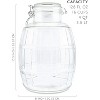 Darware Gallon Glass Barrel Jar; Clamp-Top Barrel-Shaped Canister for Food and Household Storage - 2 of 4