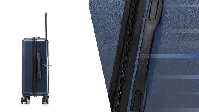InUSA Drip Lightweight Hardside Carry On Spinner Suitcase - Blue, 2 of 18, play video
