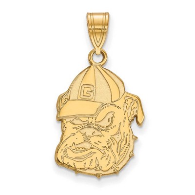 Black Bow Jewelry 10k Yellow Gold Georgia Bulldogs NCAA Large Pendant