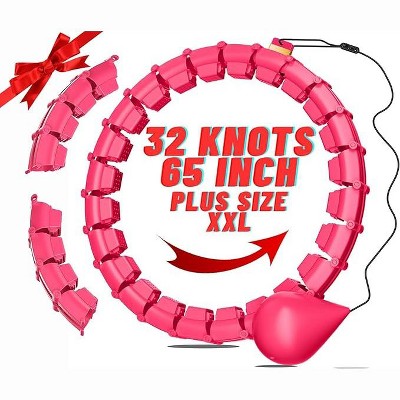 MAICIFI 65in Weighted Hula Hoop for Women - 32 Detachable Knots, Silent Workout, Waist & Abs 2-in-1
