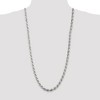 Black Bow Jewelry Men's 7mm Sterling Silver D/C 8 Sided Solid Rope Chain Necklace - 2 of 4