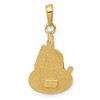 Black Bow Jewelry 14k Yellow Gold Slice Of Cake with Candle Happy Birthday Pendant, 14mm - 3 of 4