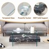 Lyngins 43.3" Modern Coffee Table with Storage Drawer, Double-Layer Tea Table with Tempered Glass Top, Center Table & Living Room Table - 4 of 4