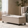 Contemporary Upholstered Storage Ottoman Bench with Soft-Close Hinged Lid for Living Room – 3irtyhousy - 3 of 4