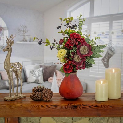 Rustic Teardrop Glass Decorative Vase, 8.75" Tall