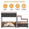 Lirago Black Vintage Cat Window Perch 47.2x19.7x25.6"-2-Tier Bunk Bed with Storage - 3 of 4
