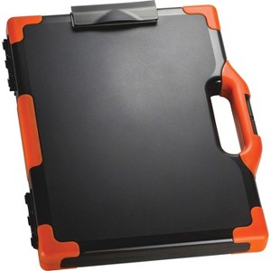 Officemate Carry-All Clipboard Storage Box - Storage for Tablet, Notebook - 8 1/2" , 8 1/2" x 11" , 14" - Black, Orange - 1 Each - 1 of 4