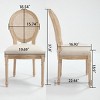 Set of 2 Wood Dining Chairs with Back, Classic Upholstered Armless Chairs for Kitchen or Dining Room-Panipeachy - 4 of 4