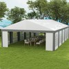 Heavy Duty Wedding Tent & Carport, Portable Garage with Removable Sidewalls, Large Outdoor Canopy with Windows for Event - 2 of 4