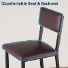 3-Piece Dining Table Set W/Footrest & Corner Protector, Modern Kitchen Dining Set W/Backrest, Space-Saving Dinette Set for Pub, Dining Room - 4 of 4