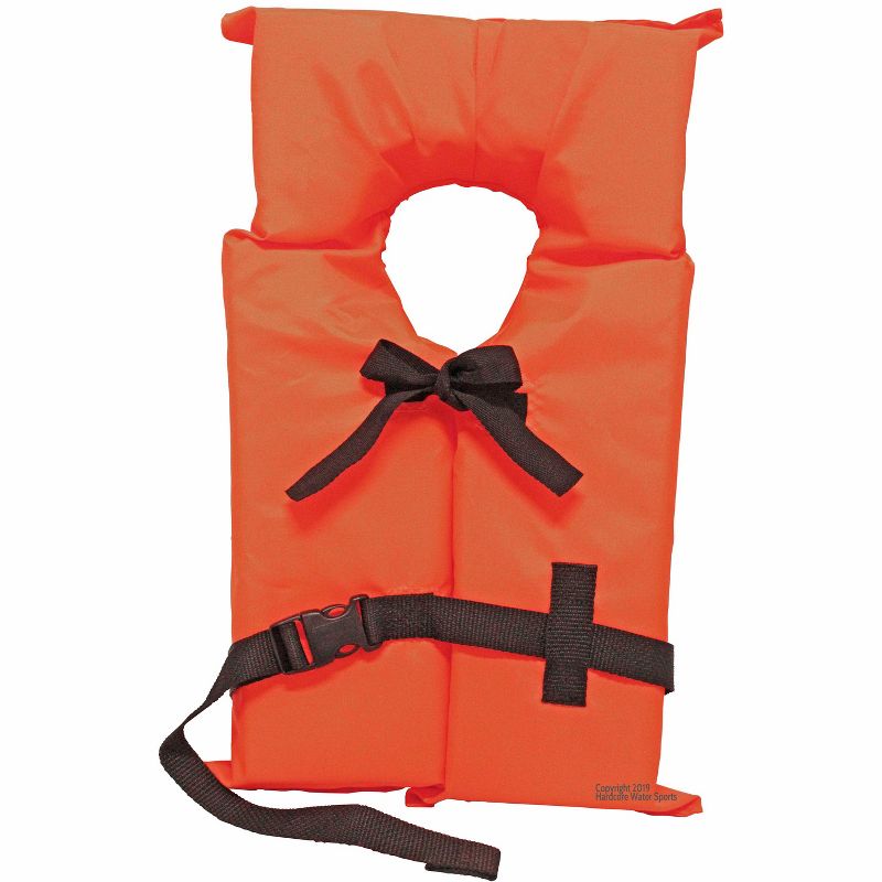 Type II Neon Orange Life Jacket Vest - Adult Universal or Youth Boating PFD, 1 of 3