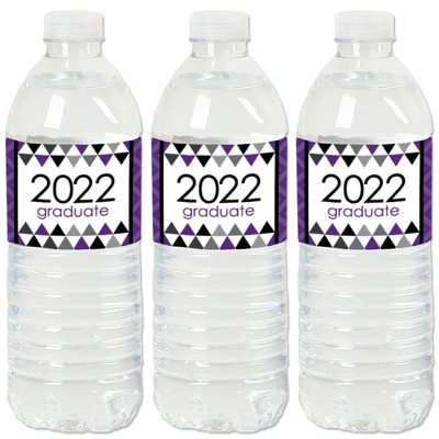 Big Dot of Happiness Purple Grad - Best is Yet to Come - 2022 Purple Graduation Party Water Bottle Sticker Labels - Set of 20