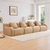 Aukfa Modular Teddy Fabric Sofa,Convertible Modular Sectional Sofa Set , 4-Seats with 1/2 Ottoman Soft Boneless Design for Living Room - 2 of 4