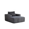 Modern 62.5" Single Sofa Chair, Plush Corduroy, Fluffy Lounge with Backrest Pillow for Living Room - 2 of 4