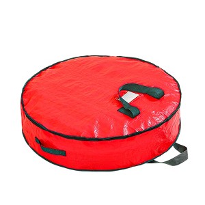 Unique Bargains Christmas Wreath Bag Storage Bag Storage Bins 1 Pc - 1 of 4