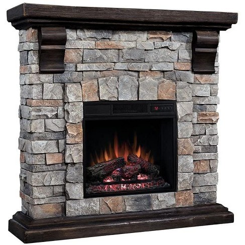 Mantelgirl Xxx Video - Classicflame Classicflame Denali Stone Electric Fireplace Mantel Package In  Brushed Dark Pine - 18wm10400-i601 : Target