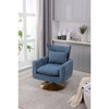 Grungis Upholstered Accent Chair with Wood Frame,29.9"W Linen Swivel Chair for Bedroom,Reading Room - 2 of 4