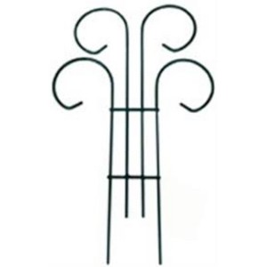Bosmere Metal Wren Scroll Pot Support Trellis, Green 10in W x 24in H - 1 of 2
