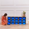 ECR4Kids Streamline 15 Cubby Tray Cabinet with 15 Scoop Front Storage Bins, 3x5, Natural - 4 of 4