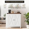 Small Sideboard Buffet Cabinet with Adjustable Shelves and 2 Doors Accent Entryway Console Cupboard - 3 of 4