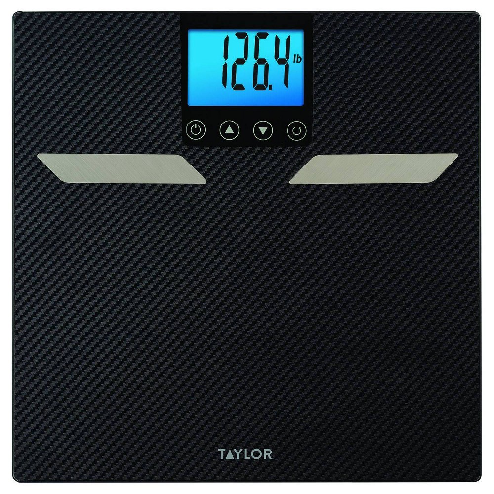 Taylor Digital Body Composition Carbon Fiber Bath Scale Black