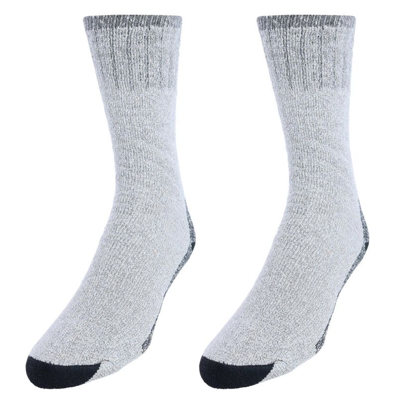 CTM Men's Wool Blend Crew Socks (2 Pack), 2 of 3