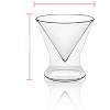 LEMONSODA Double-Walled Stemless Martini Glasses  - 8oz - image 3 of 4