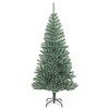 vidaXL Green Artificial Christmas Tree with Flocked Snow - Lifelike PET Material, Sturdy Metal Stand, Reusable Christmas Ornament, 94.5" Tall - 2 of 4