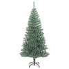 vidaXL Green Artificial Christmas Tree with Flocked Snow - Lifelike PET Material, Sturdy Metal Stand, Reusable Christmas Ornament, 94.5" Tall - image 2 of 4