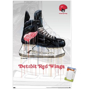 Trends International NHL Detroit Red Wings - Drip Skate 21 Unframed Wall Poster Prints - 1 of 4