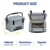 20 Quart Portable Ice Cooler, Insulated Ice Chest Box with Cup Holder, Fish Ruler, Bottle Opener, Portable Leakproof Hard Cooler for Camping, Picnic - 2 of 4