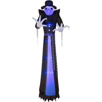 Gemmy Lightshow Airblown Inflatable ShortCircuit Victorian Reaper Giant (Black Light) , 12 ft Tall, Black
