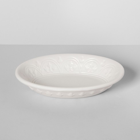White oval soapdish 
