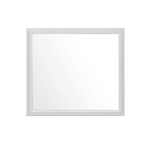 GlasFlength Decorative Wall Mirrors Square Accent Mirror Wall Mirror Polished Mirror Decorative Mirror for Living Room, White, 39.06"*0.87"*35.12" - 1 of 4