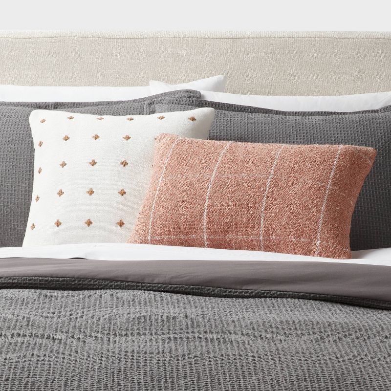 Windowpane Woven Decorative Pillow Oblong - Threshold™, 2 of 5