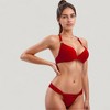Anna-Kaci Swim Women's Padded Push-Up Bikini Set with Underwire Top and Twisted Low Waist Bottoms - 3 of 4
